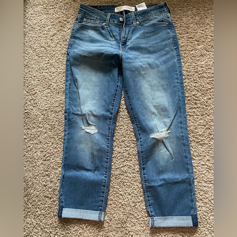 Levi Strauss Signature cropped Denim Jeans. Size 8